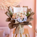 Mix Color Roses in Brown Wrapping Paper